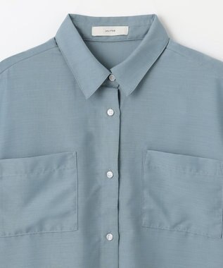 ANY シアーテックリネンシャツ ブルー