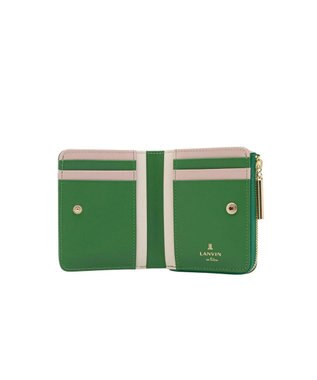 LANVIN en Bleu リュクサンブールカラー 二つ折りLファスナー財布 グリーン