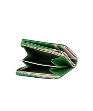 LANVIN en Bleu リュクサンブールカラー 二つ折りLファスナー財布 グリーン