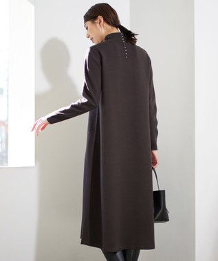 ICB L ウールブレンドスムース ハイネックワンピース
