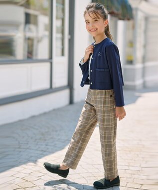 組曲 KIDS 【110-140㎝】キチントチェック パンツ ベージュ系3