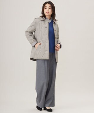 J.PRESS LADIES 【洗える】ハイネック フリル デコカラー 付け襟 ネイビー系1