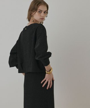 GRACE CONTINENTAL ラメカットトップ ブラック