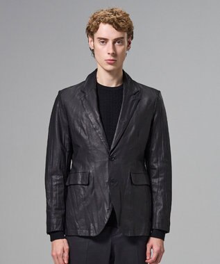 JOSEPH HOMME 【洗い加工】シュリンクエアレザー 　ジャケット ブラック系