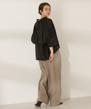 AMERICAN HOLIC Wポケットシアー半袖シャツ Black