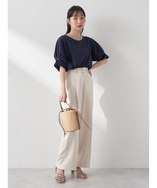 earth music&ecology タックスリーブプルオーバー Navy