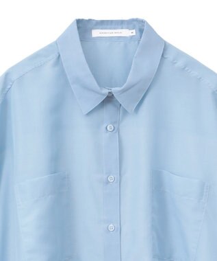 AMERICAN HOLIC Wポケットシアー半袖シャツ Light Blue