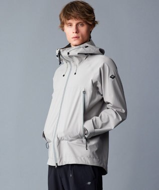 JOSEPH ABBOUD MOUNTAIN 【ECO撥水/耐水性/透湿防水素材/ストレッチ/軽量】ボイルドポリエステル3レイヤー マウンテンパーカー ライトグレー系