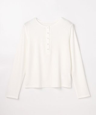 ANY クリアラメフライスヘンリーネックプルオーバー オフ