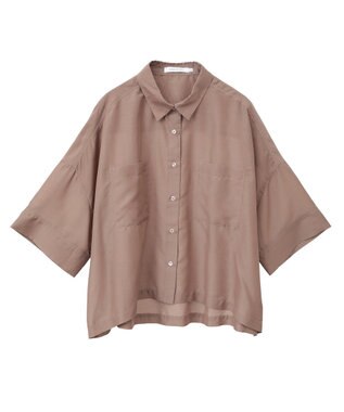 AMERICAN HOLIC Wポケットシアー半袖シャツ Beige