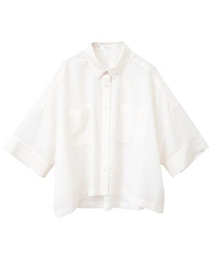 AMERICAN HOLIC Wポケットシアー半袖シャツ Ivory