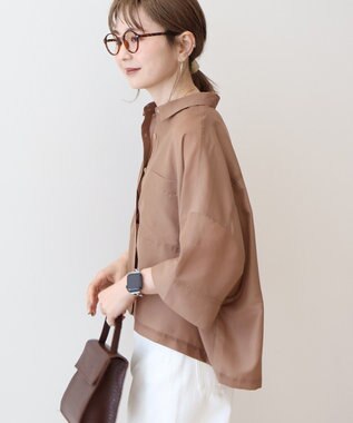 AMERICAN HOLIC Wポケットシアー半袖シャツ Beige