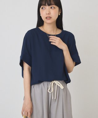 AMERICAN HOLIC 【予約】【WEB限定】イージーケア+接触冷感バックタック半袖プルオーバー Navy