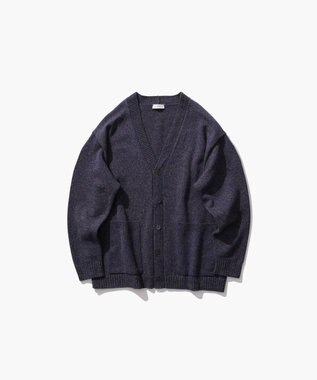 ATON WOOL MOULINE | オーバーサイズカーディガン - UNISEX NAVY