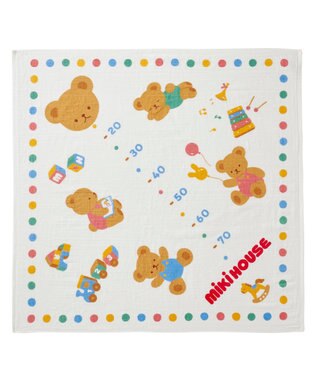 MIKI HOUSE HOT BISCUITS 身長計ガーゼバスタオル ギフトセット【BOX付き】 ベージュ