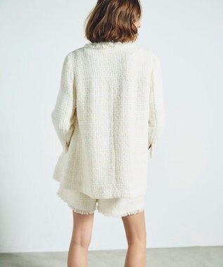 GRACE CONTINENTAL ツイードショートコート キナリ