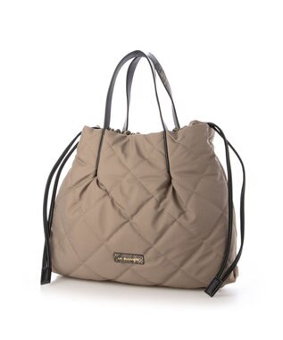 LA BAGAGERIE ドローストリング×キルト2WAYトート Sサイズ グレー