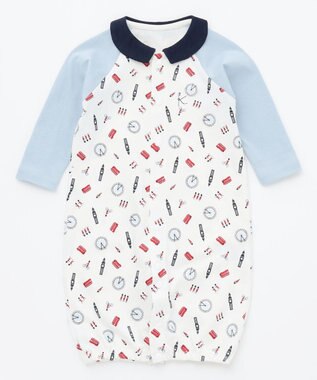 組曲 KIDS 【70㎝】ロンドントラベル ロンパース アイボリー系5