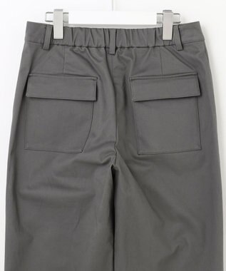 J.PRESS LADIES 【洗える】サテンストレッチプレミアムピーチ ベイカー パンツ グレー系