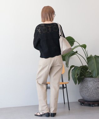 AMERICAN HOLIC クロシェニットカーディガン Black