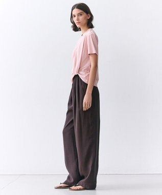 BEIGE， CERUSSITE / フォルムタック ドレープTシャツ Pink