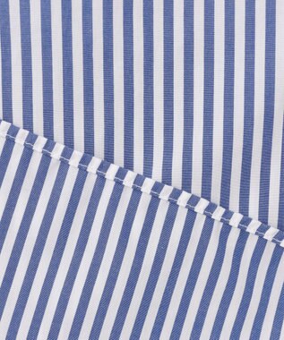 J.PRESS YORK STREET 【UNISEX】タイプライターストライプ バンドカラーシャツ ブルー系1