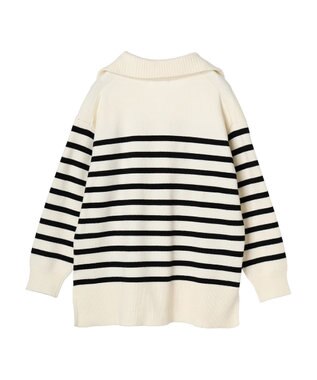 AMERICAN HOLIC バイパチ衿付きニットチュニック Ivory