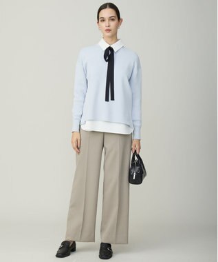 ICB L ハイツイストダブルクロス ワイドパンツ クレイカーキ