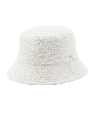 MOONBAT PAUL & JOE ACCESSOIRES 【サイズ調整可】ネコチャーム付ツイードバケットハット UV