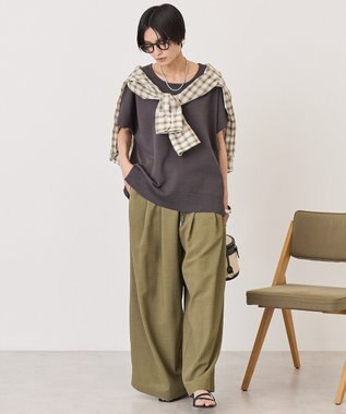 AMERICAN HOLIC ウォッシャブル デイリーニットプルオーバー Charcoal Gray