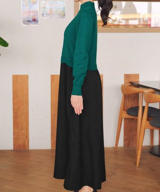 Tiaclasse ニットドッキングワンピース グリーン