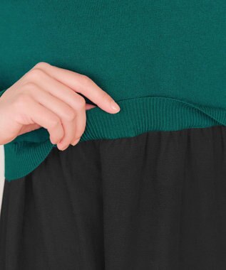 Tiaclasse ニットドッキングワンピース グリーン