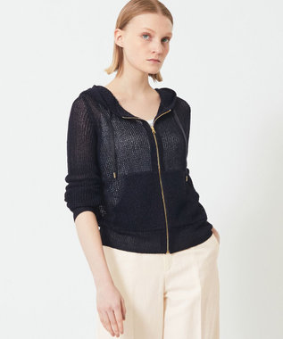 BEIGE， OPTICAL / フードカーディガン Navy