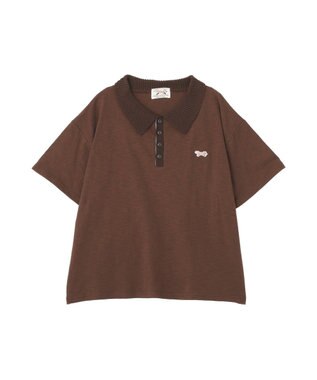 AMERICAN HOLIC 【PENNEY'S】配色ポロ+ショートパンツ Brown