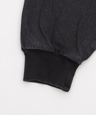 WEGO ファーフードデニムショートブルゾン デニムブラック