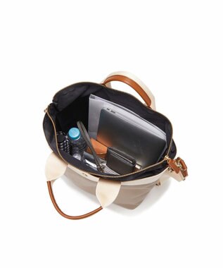 TOPKAPI 【Breath TOPKAPI】RIPPLE リプル ファスナー付 縦型 2way トートバッグL ペールベージュ