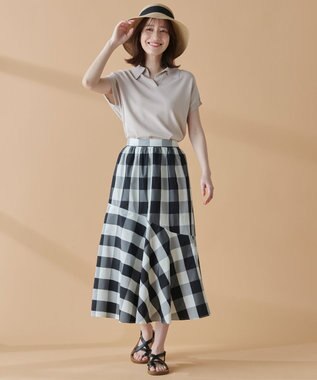 ANY 【接触冷感/UVケア/アンチピリング】クールタッチスキッパーニット サンドベージュ