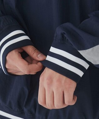 WEGO 【ユニセックス着用ITEM】ナイロングラフィックプルオーバー ネイビー