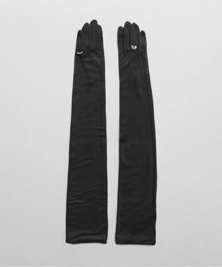 ORuKuBET 【WEB限定・数量限定】リングビジュー付きUVカットロンググローブ (WOMEN)【 UVカット・タッチパネル対応 】 ブラック