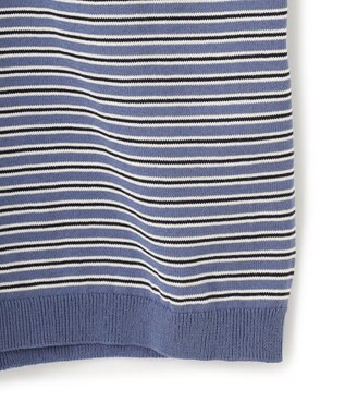 UNFILO MENS FINE MOVE クルーネック ニット [24年春夏商品] ブルーボーダー