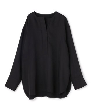 UNFILO 【セットアップ着用可】ドライダブルクロス スキッパーブラウス