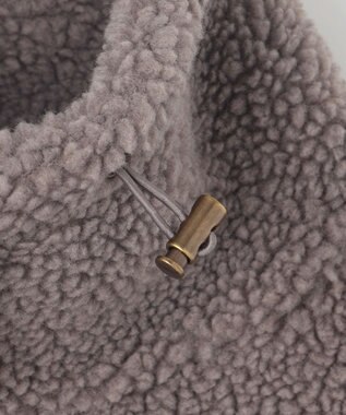 ANY 【洗濯機可能】ボアスタンドカラーブルゾン モカ