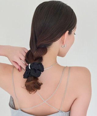 Phoebe <オンワード限定セット>メタルグリッターシュシュ×メタル×ビジュー2ラインピアス マルチ1