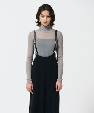 GRACE CONTINENTAL ワイドサロペット ブラック