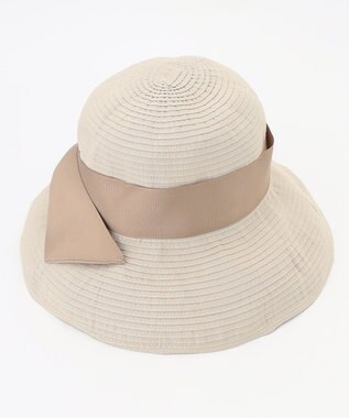 TOCCA 【UV95%以上カット・吸水速乾・抗菌防臭・洗える・サイズ調整可】GROSGRAIN RIBON HAT 帽子 ベージュ系