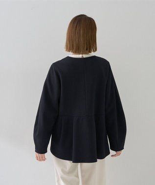 YECCA VECCA ペプラムジャケット Navy