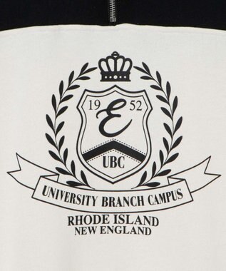 WEGO ハーフジップ切り替えBIBPO オフホワイト