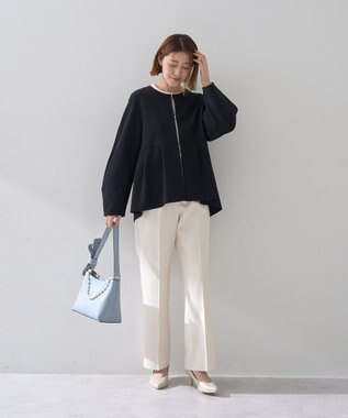 YECCA VECCA ペプラムジャケット Navy