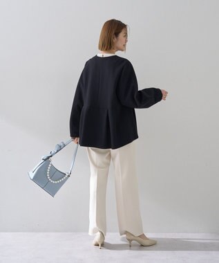 YECCA VECCA ペプラムジャケット Navy