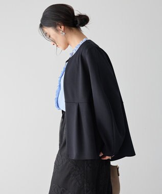 YECCA VECCA ペプラムジャケット Navy